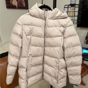 Women's Cream Puffer Jacket
